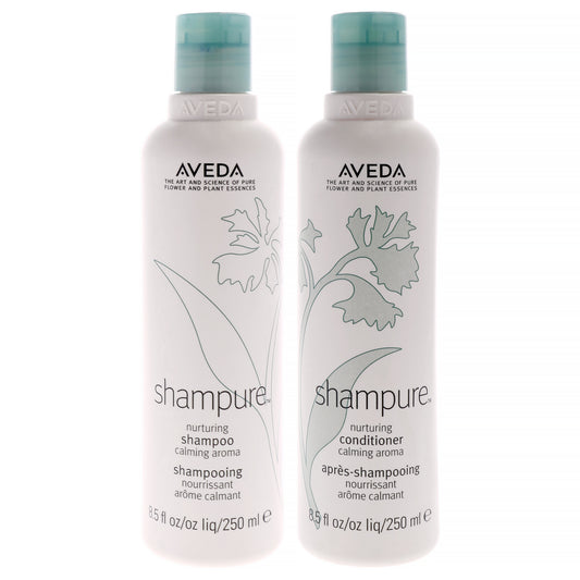 Shampure Kit by Aveda for Unisex - 2 Pc Kit 8.5oz Shampoo, 8.5oz Conditioner