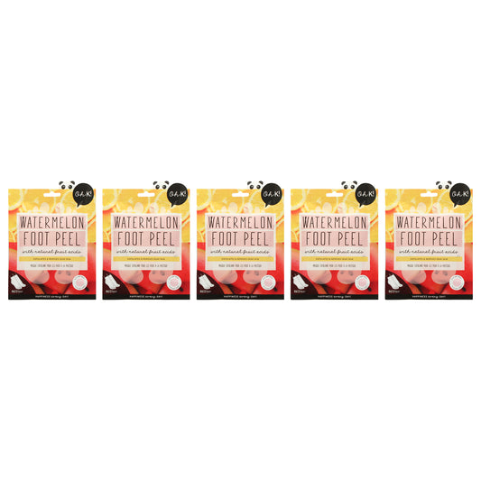Jelly Foot Peel - Watermelon by Oh K! for Unisex - 1 Pair Mask - Pack of 5