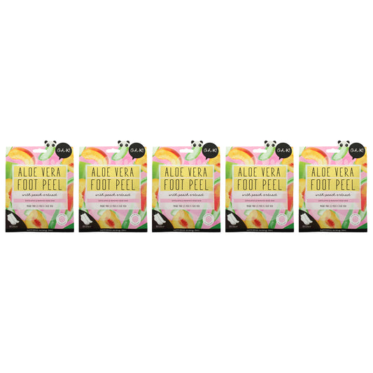 Jelly Foot Peel - Aloe Vera by Oh K! for Unisex - 1 Pair Mask - Pack of 5
