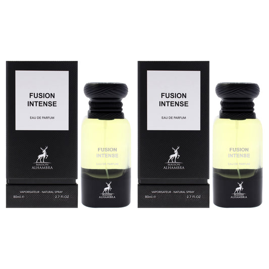Fusion Intense by Maison Alhambra for Men - 2.7 oz EDP Spray - Pack of 2