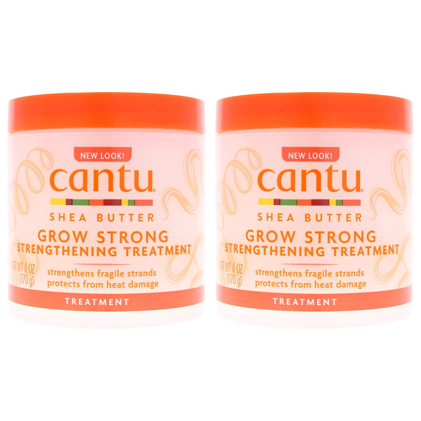Shea Butter Grow Strong Strengthening Treatment by Cantu for Unisex - 6 oz Treatment - Pack of 2