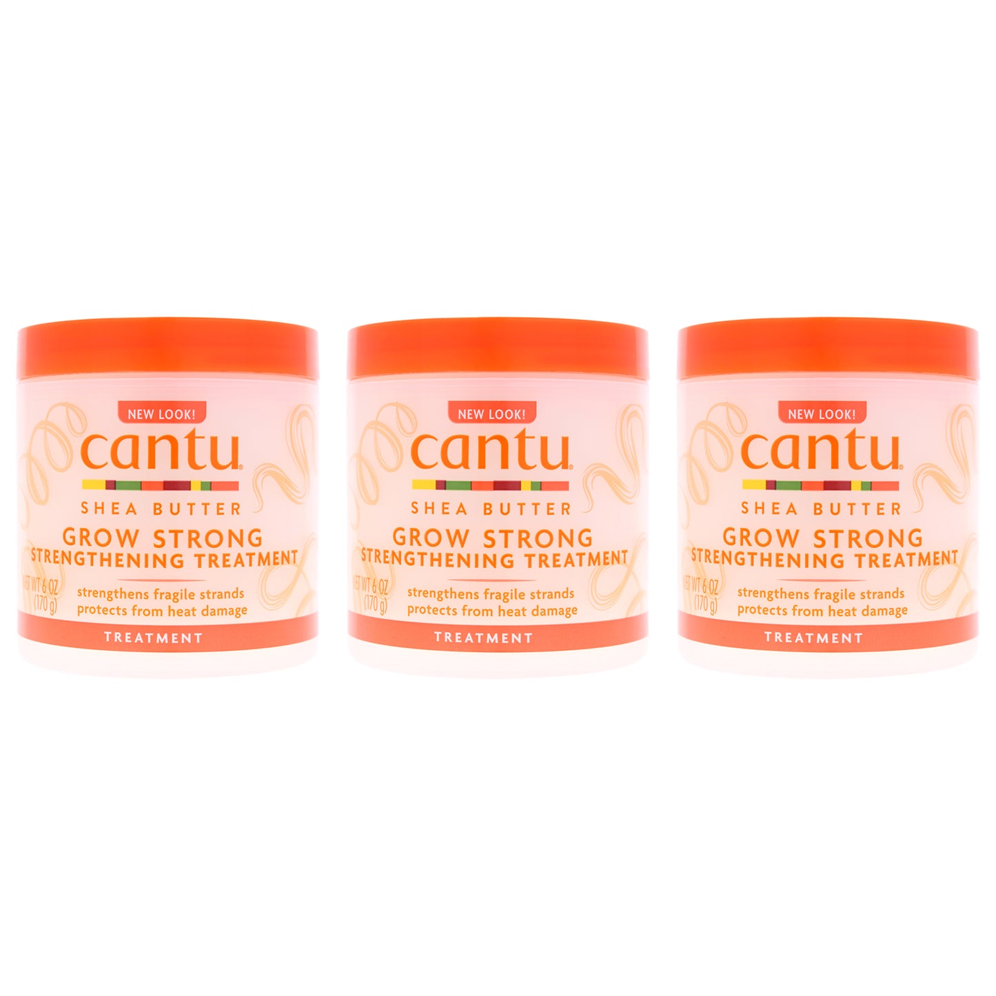 Shea Butter Grow Strong Strengthening Treatment by Cantu for Unisex - 6 oz Treatment - Pack of 3