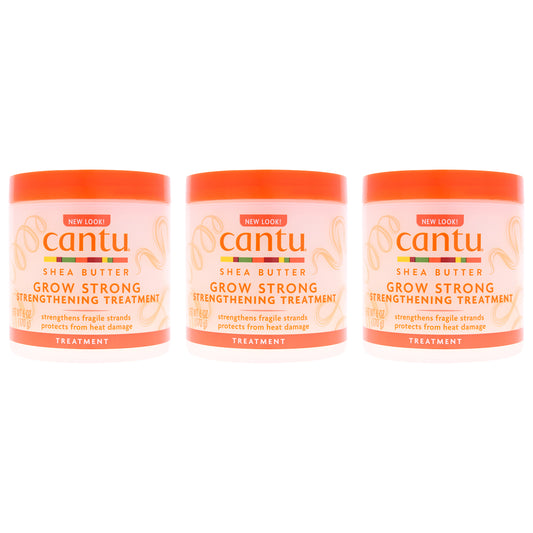 Shea Butter Grow Strong Strengthening Treatment by Cantu for Unisex - 6 oz Treatment - Pack of 3