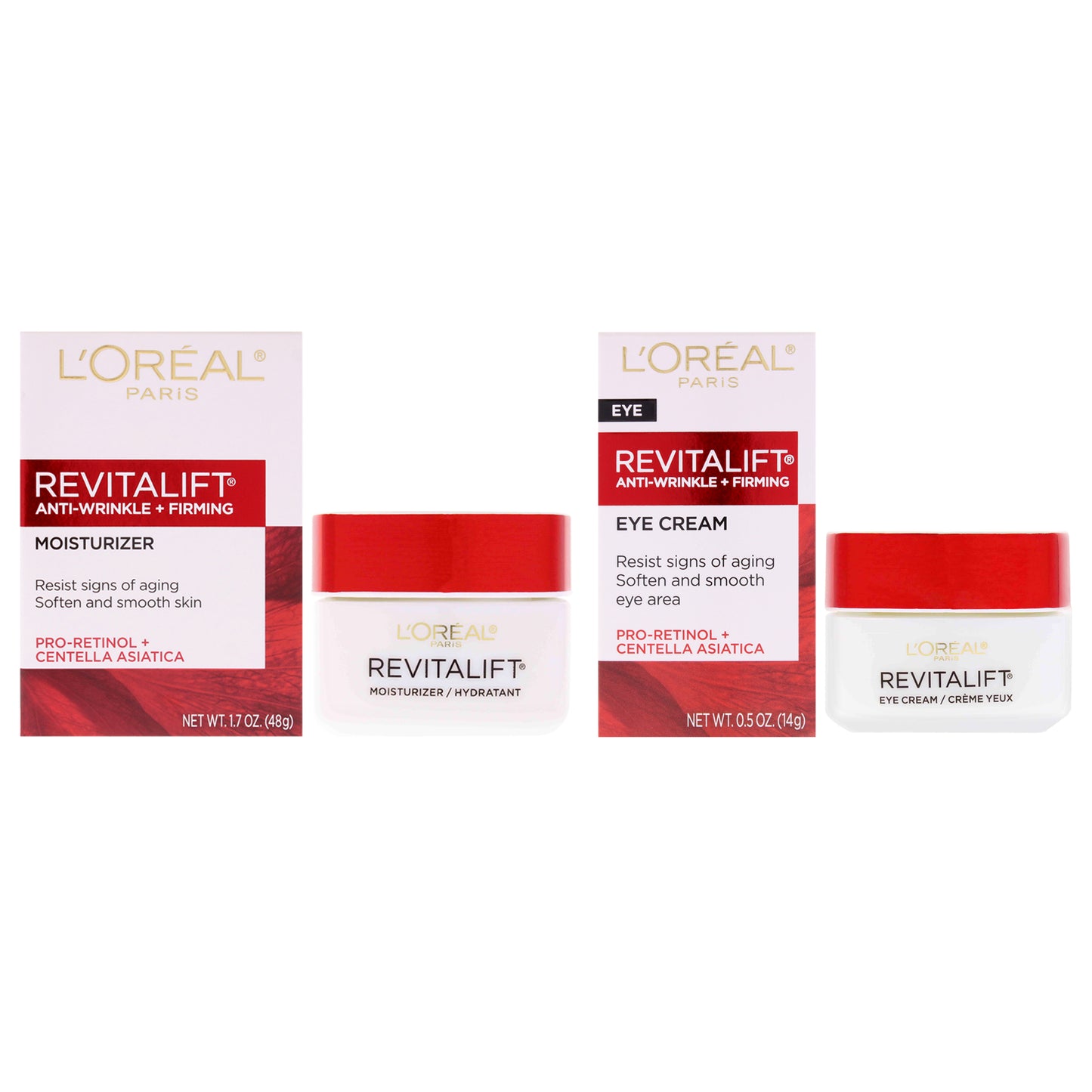 Revitalift Anti Wrinkle Day Cream Kit by LOreal Paris for Unisex - 2 Pc Kit 0.5oz Eye Cream, 1.7oz Day Cream