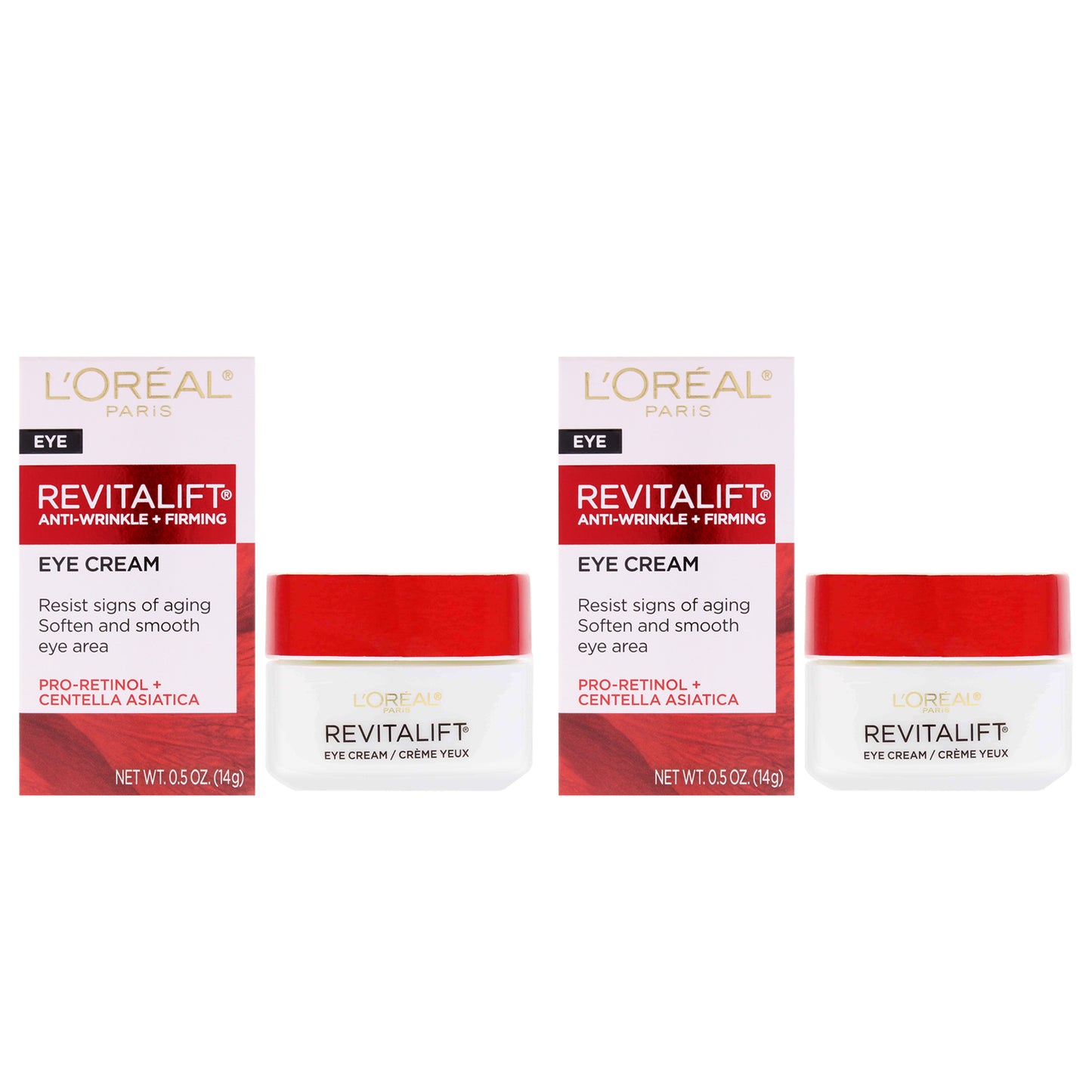 Revitalift Anti-Wrinkle Plus Firming Eye Cream by LOreal Paris for Unisex - 0.5 oz Cream - Pack of 2