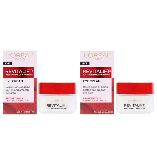 Revitalift Anti-Wrinkle Plus Firming Eye Cream by LOreal Paris for Unisex - 0.5 oz Cream - Pack of 2