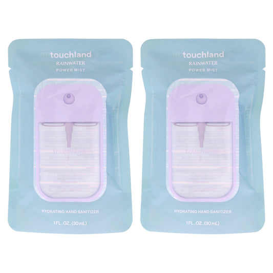 Power Mist Hydrating Hand Sanitizer - Rainwater by Touchland for Unisex - 1 oz Hand Sanitizer - Pack of 2