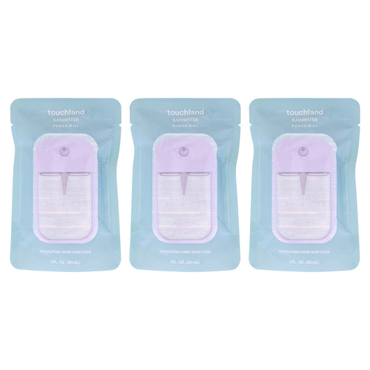 Power Mist Hydrating Hand Sanitizer - Rainwater by Touchland for Unisex - 1 oz Hand Sanitizer - Pack of 3