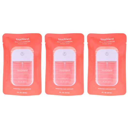 Power Mist Hydrating Hand Sanitizer - Wild Watermelon by Touchland for Unisex - 1 oz Hand Sanitizer - Pack of 3