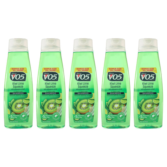 Clarifying Kiwi Lime Squeeze Shampoo by Alberto VO5 for Unisex - 15 oz Shampoo - Pack of 5