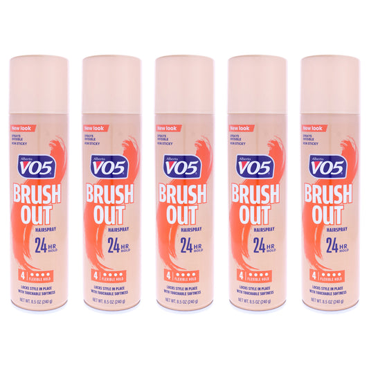 Crystal Clear Brush Out Hair Spray by Alberto VO5 for Unisex - 8.5 oz Hair Spray - Pack of 5