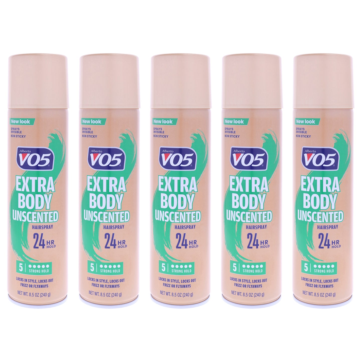 Crystal Clear Unscented Hair Spray by Alberto VO5 for Unisex - 8.5 oz Hair Spray - Pack of 5