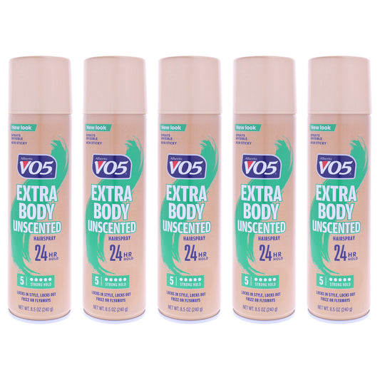 Crystal Clear Unscented Hair Spray by Alberto VO5 for Unisex - 8.5 oz Hair Spray - Pack of 5