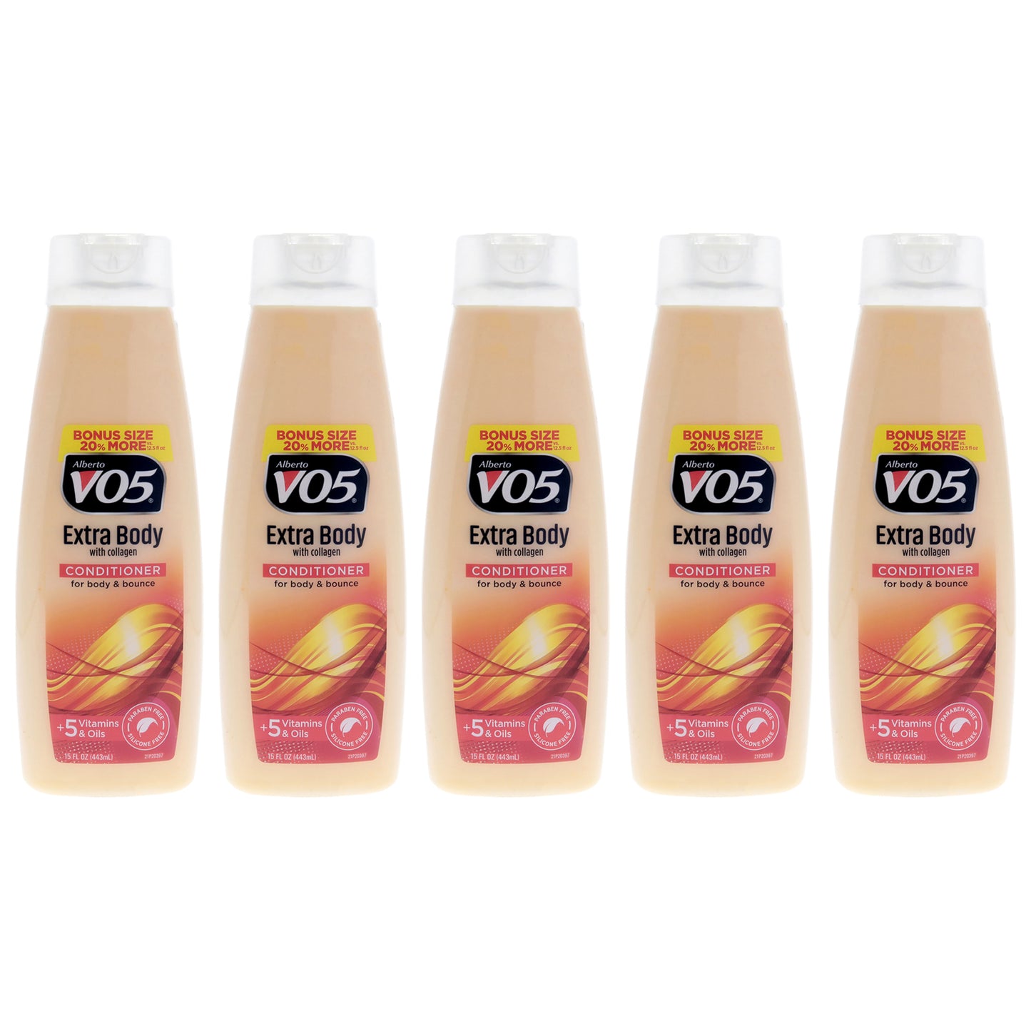 Extra Body Volumizing Conditioner by Alberto VO5 for Unisex - 15 oz Conditioner - Pack of 5