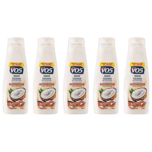 Moisturizing Island Coconut Conditioner by Alberto VO5 for Unisex - 15 oz Conditioner - Pack of 5
