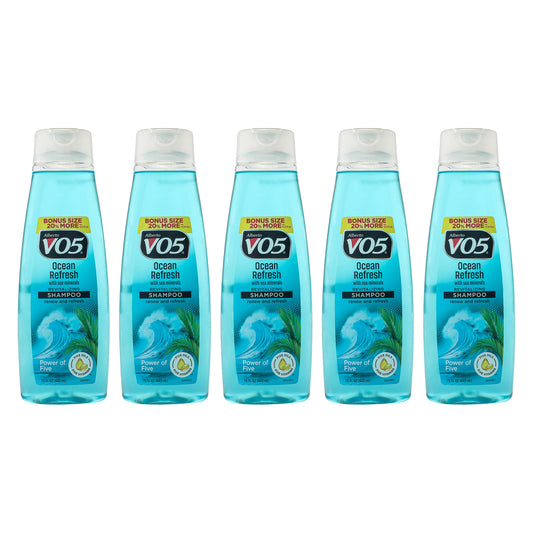 Revitalizing Ocean Refresh Shampoo by Alberto VO5 for Unisex - 15 oz Shampoo - Pack of 5