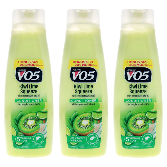 Herbal Escapes Kiwi Lime Squeeze Conditioner by Alberto VO5 for Unisex - 15 oz Conditioner - Pack of 3