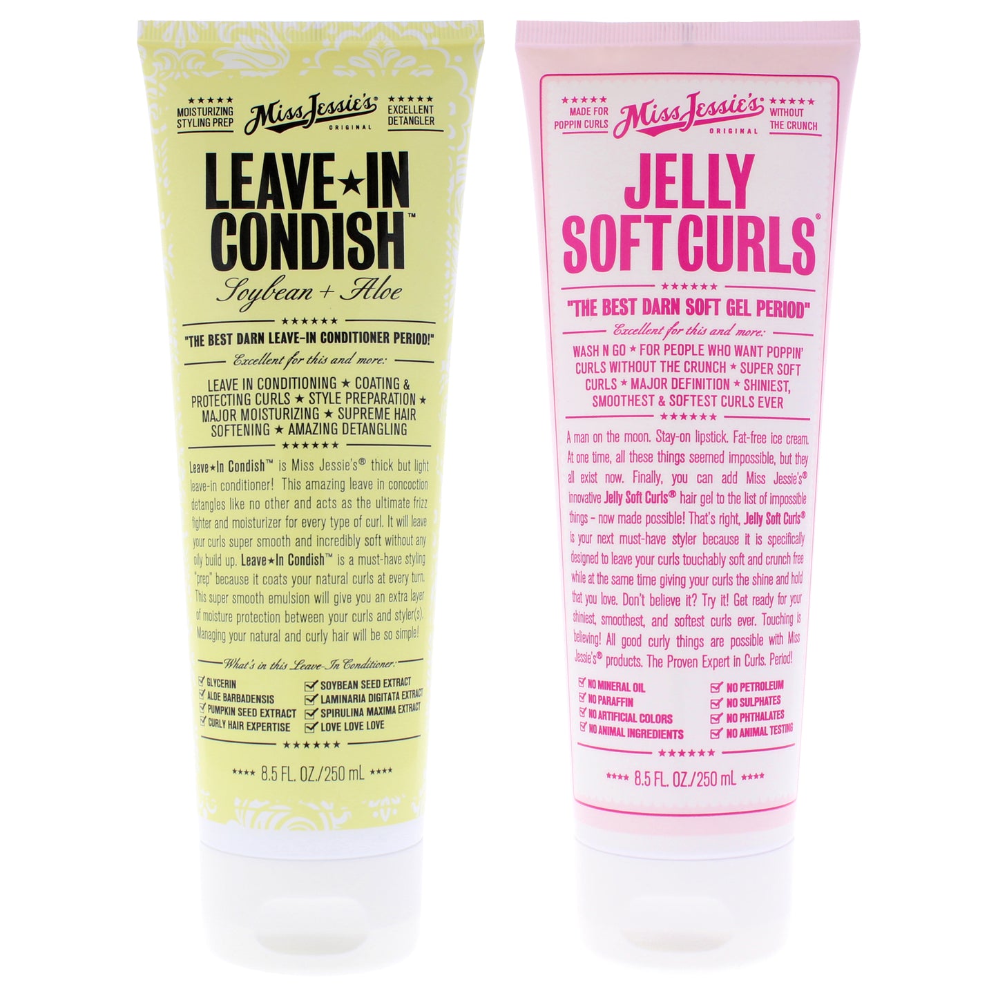 Leave in Condish and Jelly Soft Curl Kit by Miss Jessies for Unisex - 2 Pc Kit 8.5oz Conditioner, 8.5oz Gel