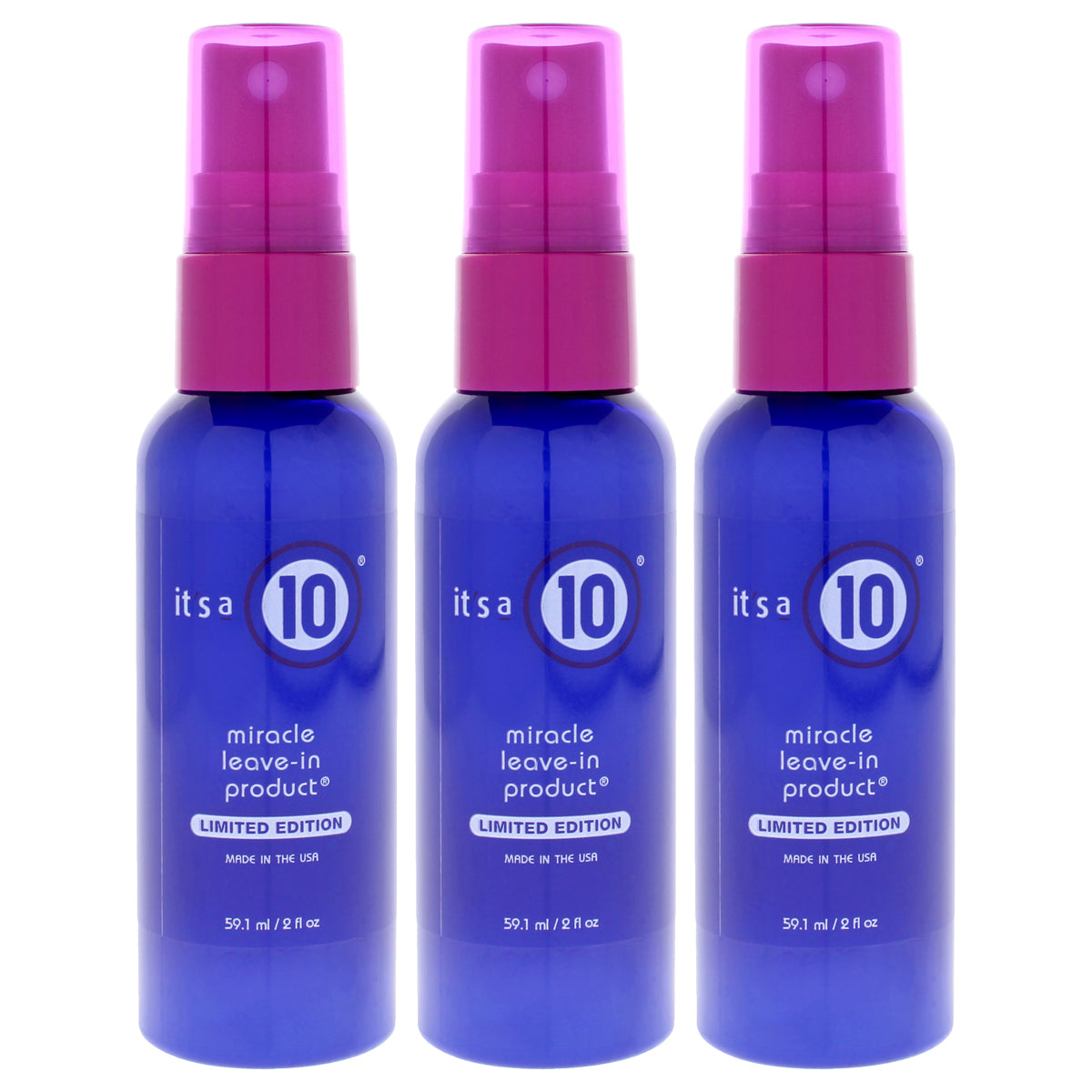 Miracle Leave In Product by Its A 10 for Unisex - 2 oz Hair Spray - Pack of 3