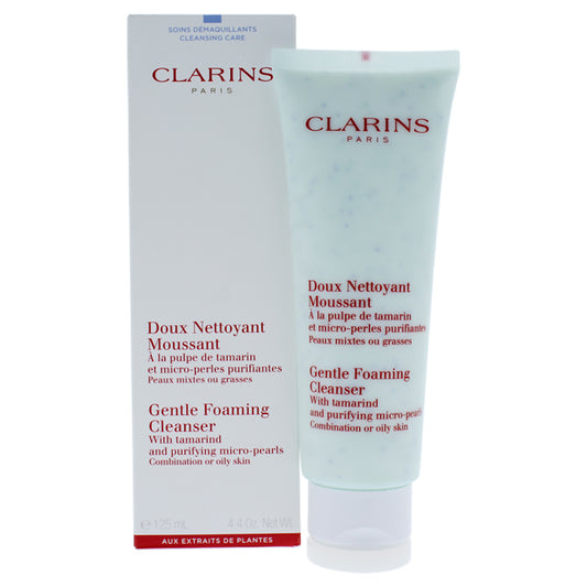 Gentle Foaming Cleanser With Tamarind and Purifying Micro Pearls by Clarins for Unisex - 4.4 oz Foaming Cleanser