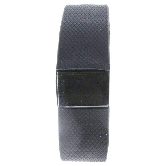 EK-H1 Health Sports Black Silicone Bracelet by Eclock for Unisex - 1 Pc Bracelet