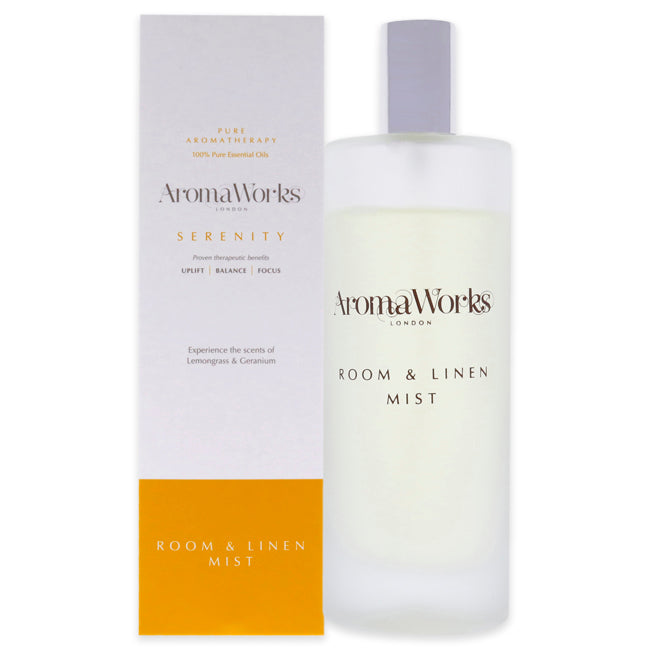 Serenity Room and Linen Mist by Aromaworks for Unisex - 3.4 oz Room Spray