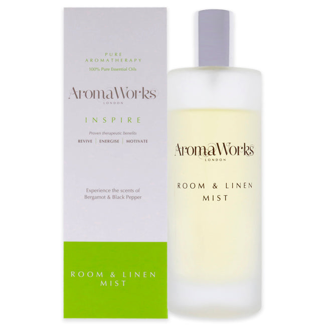 Inspire Room Mist by Aromaworks for Unisex - 3.38 oz Room Spray