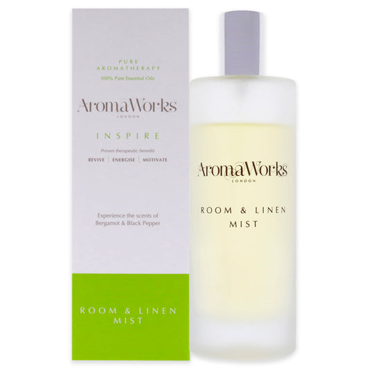 Inspire Room Mist by Aromaworks for Unisex - 3.38 oz Room Spray