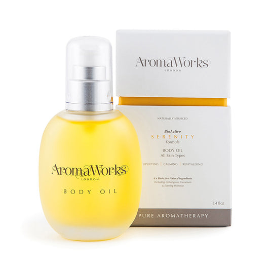 Serenity Body Oil by Aromaworks for Unisex - 3.4 oz Body Oil