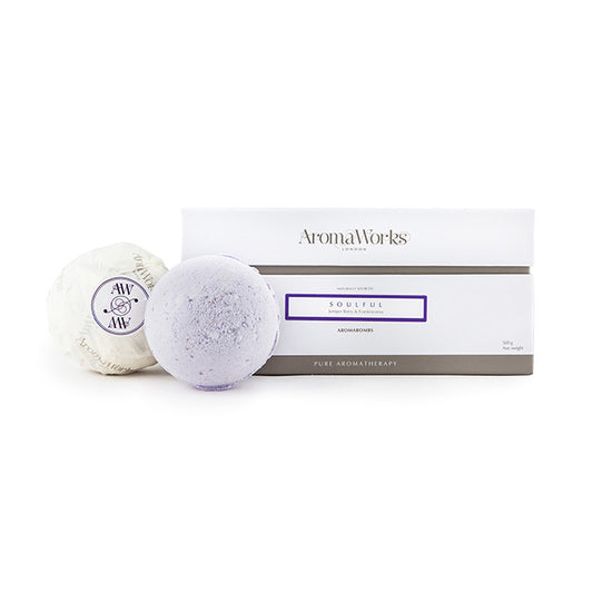 Soulful AromaBomb Duo by Aromaworks for Unisex - 2 x 8.81 oz Bath Bomb