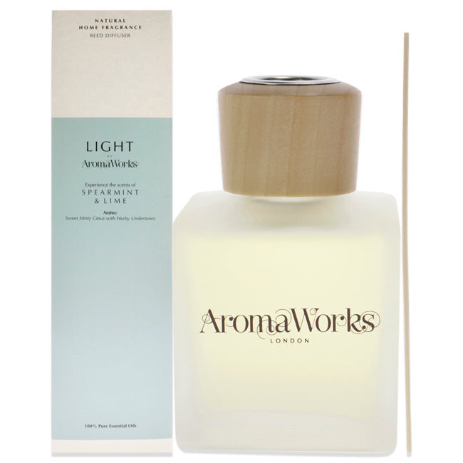 Light Reed Diffuser - Spearmint and Lime by Aromaworks for Unisex - 3.4 oz Reed Diffusers