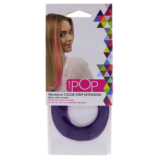 Pop Color Strip Extension - Party Purple by Hairdo for Women - 18 Inch Hair Extension
