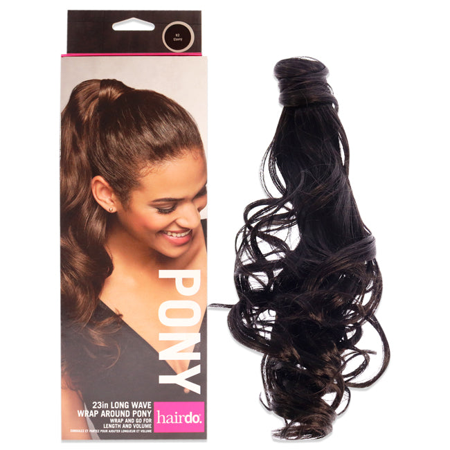 Wave Wrap Around Pony - R2 Ebony by Hairdo for Women - 23 Inch Hair Extension
