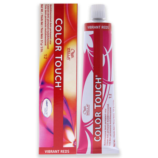 Color Touch Demi-Permanent Color - 5 5 Light Brown-Red Violet by Wella for Unisex - 2 oz Hair Color