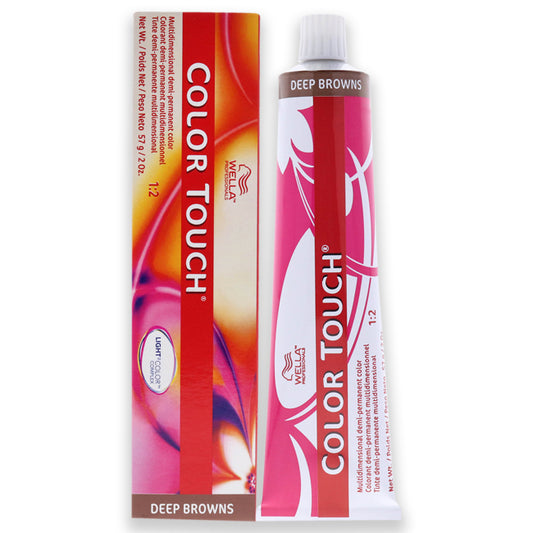 Color Touch Demi-Permanent Color - 8 73 Light Blonde-Brown Gold by Wella for Unisex - 2 oz Hair Color