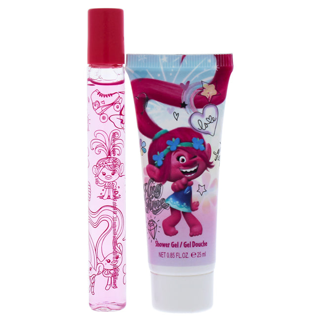 Trolls by DreamWorks for Kids - 2 Pc Gift Set 0.33oz Roll On, 0.84oz Shower Gel