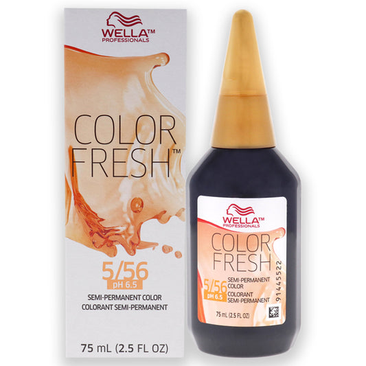 Color Fresh Semi-Permanent Color - 5 56 Light Brown-Red-Violet Violet by Wella for Unisex - 2.5 oz Hair Color