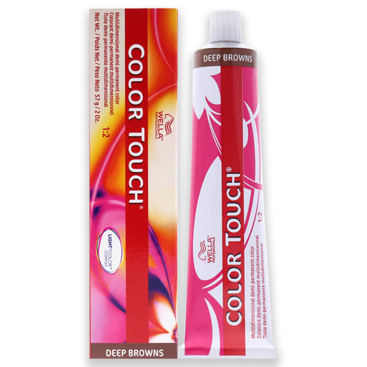 Color Touch Demi-Permanent Color - 5 73 Light Brown-Brown Gold by Wella for Unisex - 2 oz Hair Color