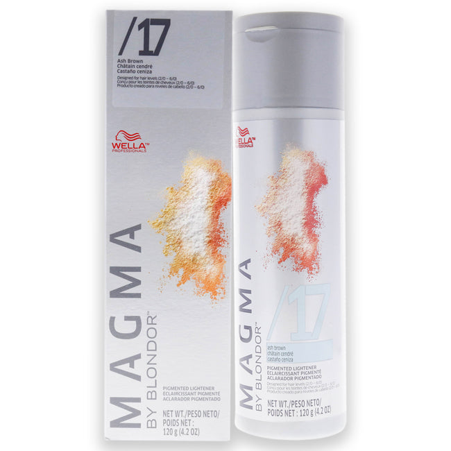 Magma by Blondor Pigmented Lightener - 17 Ash Brown by Wella for Unisex - 4.2 oz Lightener