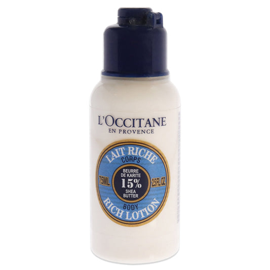 Shea Butter Rich Body Lotion by LOccitane for Unisex - 2.5 oz Body Lotion