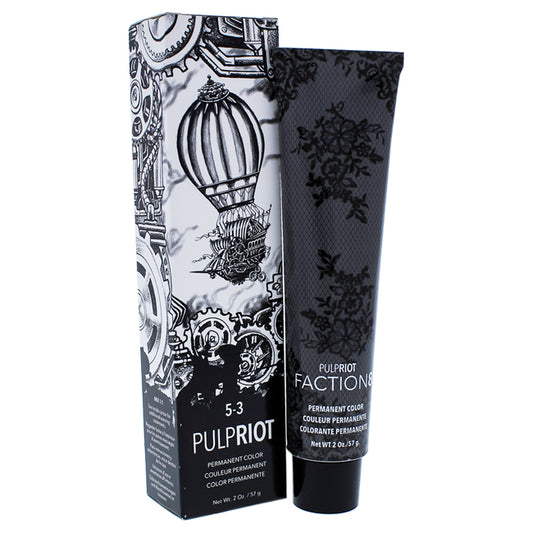 Faction8 Permanent Hair Color 5-3 Gold by Pulp Riot for Unisex - 2 oz Hair Color
