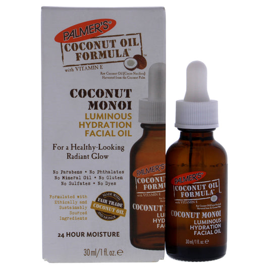 Coconut Monoi Luminous Hydration Facial Oil by Palmers for Unisex - 1 oz Oil