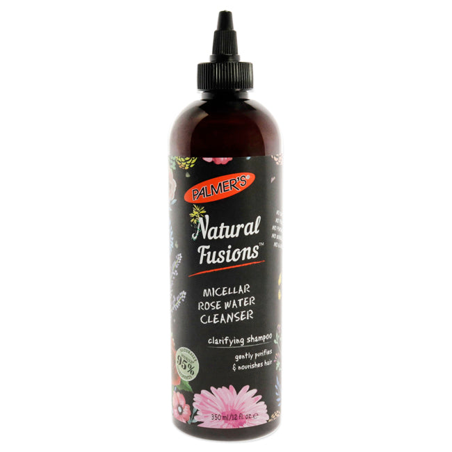 Natural Fusions Micellar Rose Water Cleanser Clarifying Shampoo by Palmers for Unisex - 12 oz Shampoo