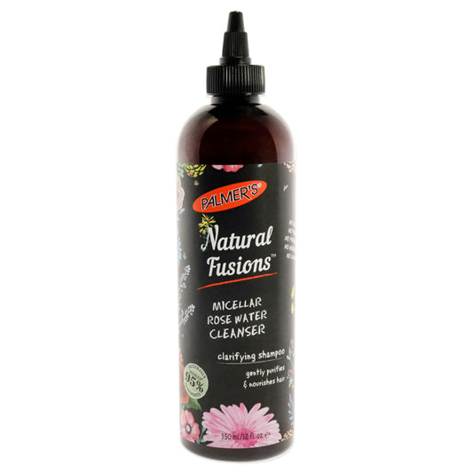 Natural Fusions Micellar Rose Water Cleanser Clarifying Shampoo by Palmers for Unisex - 12 oz Shampoo