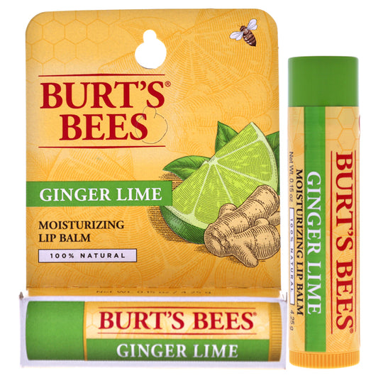 Ginger Lime Moisturizing Lip Balm by Burts Bees for Unisex - 0.15 oz Lip Balm