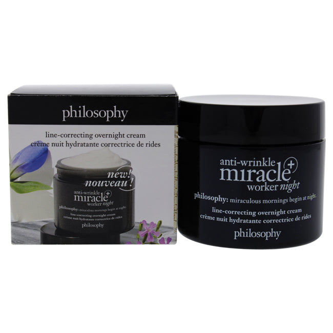 Anti-Wrinkle Miracle Worker Night Plus Line-Correcting Overnight Cream by Philosophy for Unisex - 2 oz Cream