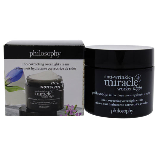 Anti-Wrinkle Miracle Worker Night Plus Line-Correcting Overnight Cream by Philosophy for Unisex - 2 oz Cream