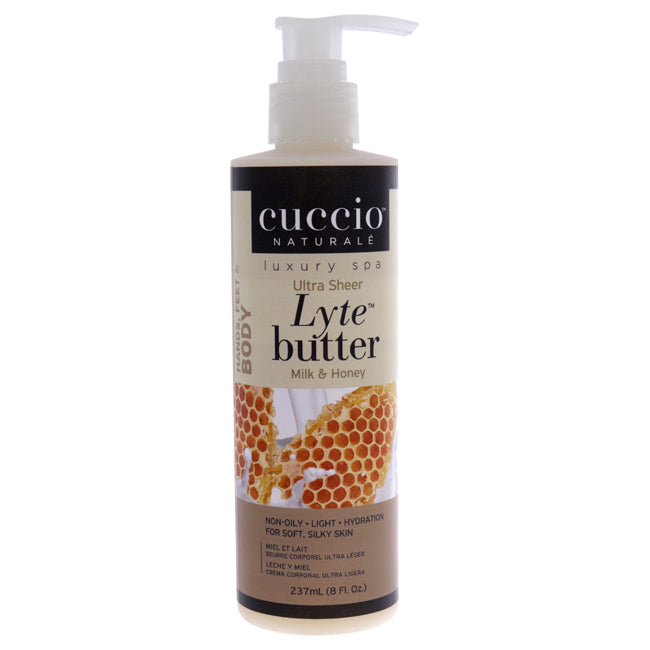 Lyte Ultra-Sheer Body Butter - Milk and Honey by Cuccio Naturale for Unisex - 8 oz Body Lotion