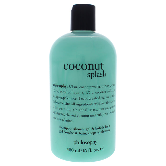 Coconut Splash by Philosophy for Unisex - 16 oz Shampoo, Shower Gel and Bubble Bath