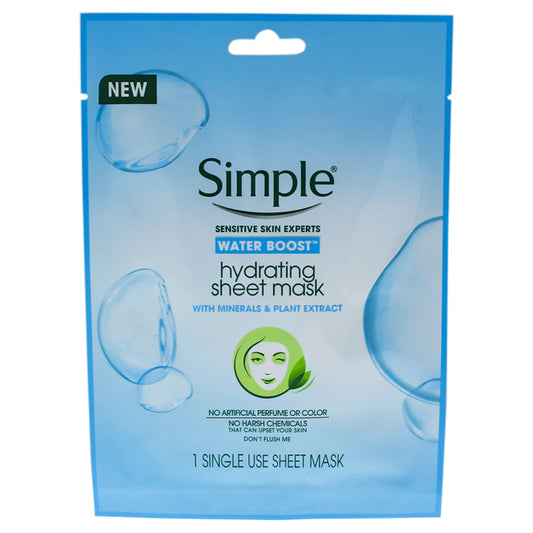 Water Boost Hydrating Sheet Mask by Simple for Women - 1 Pc Mask